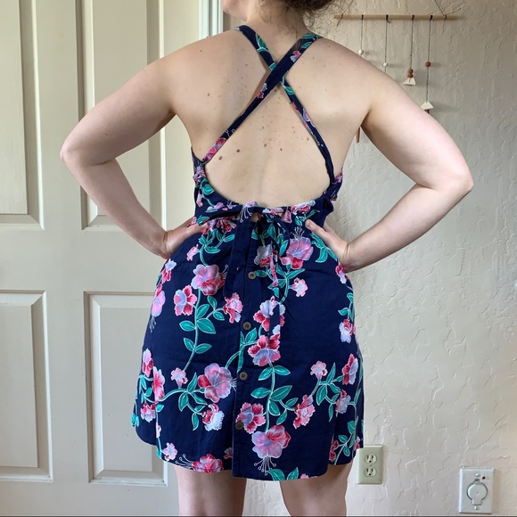 Hawaiian print floral cotton sundress - Picture 2 of 8